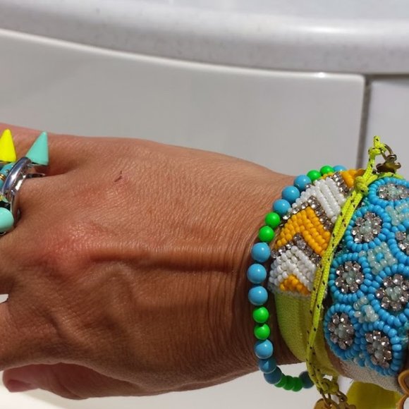 Dannijo Blue Green Beaded Bracelet - Picture 3 of 3